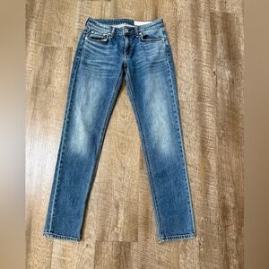 rag & bone Women's Blue Straight Leg Jeans
